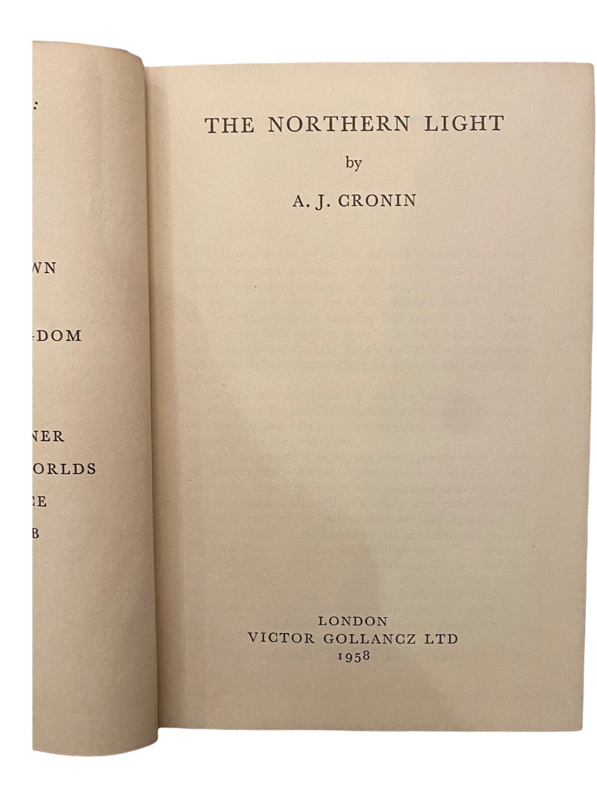 1151 A.J. Cronin THE NORTHERN LIGHT HC ENGLISCHSPRACHIGER ROMAN