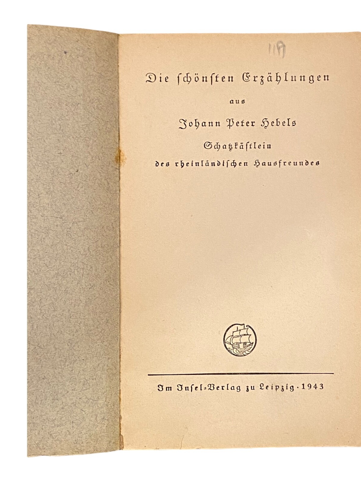 1189 Johann Peter Hebels ALEMANNISCHE GEDICHTE AUSWAHL HC