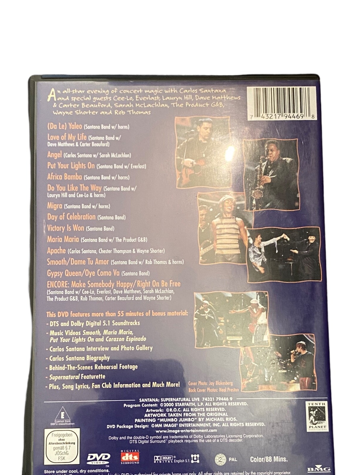 1512 Image Entertainment SUPERNATURAL LIVE - SANTANA HC