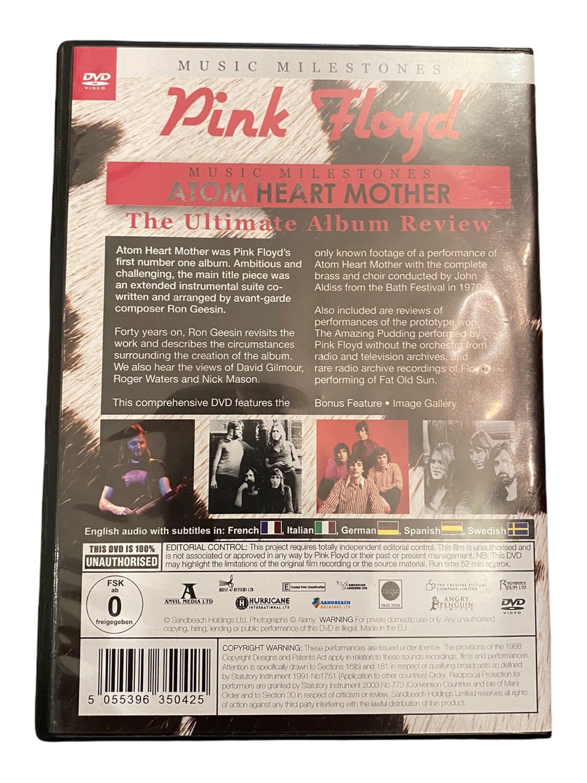 1516 Sandbeach Holdings Ltd PINK FLOYD - MUSIC MILESTONES, ATOM HEART MOTHER HC