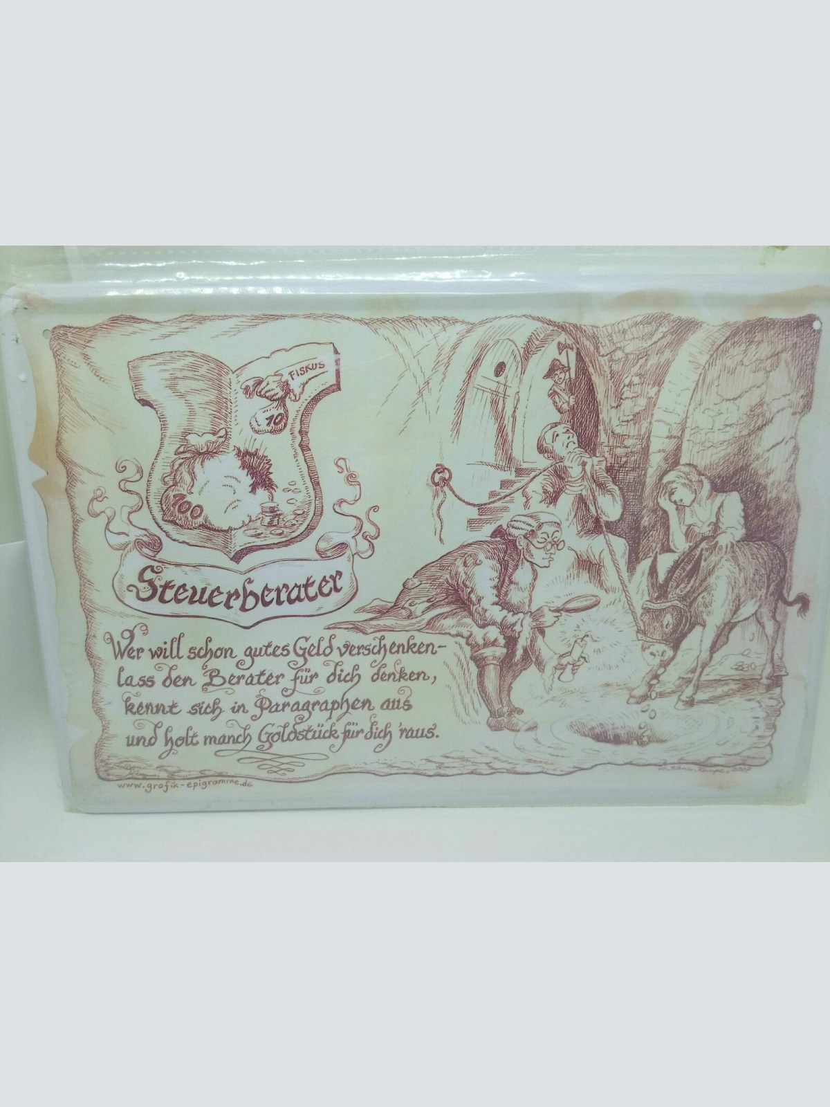 Nostalgie Vintage Retro Blechschild Spruch Steuerberater 30x20 cm 60235