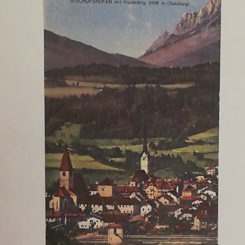 Salzburg Bischofshofen Hochkönig Kirche Berg Wald Schienen 600703A tl