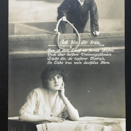 Ich bin dir treu - Matrose mit Frau - Soldaten Militär Krieg 400688 TH A