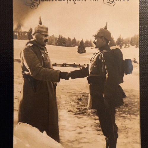 Kameradschaft Im Felde Der Kaiser beglückwünscht Einen Soldaten Ga 50126 SH1