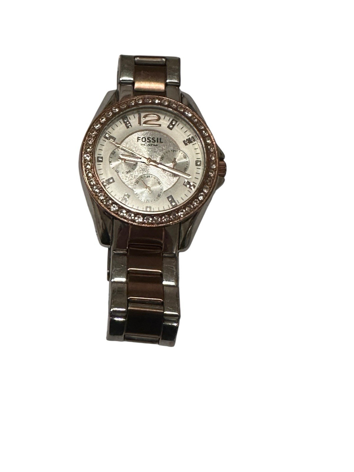 Fossil ES2787 251104 Damen Edelstahl  Armbanduhr neue Batterie P5