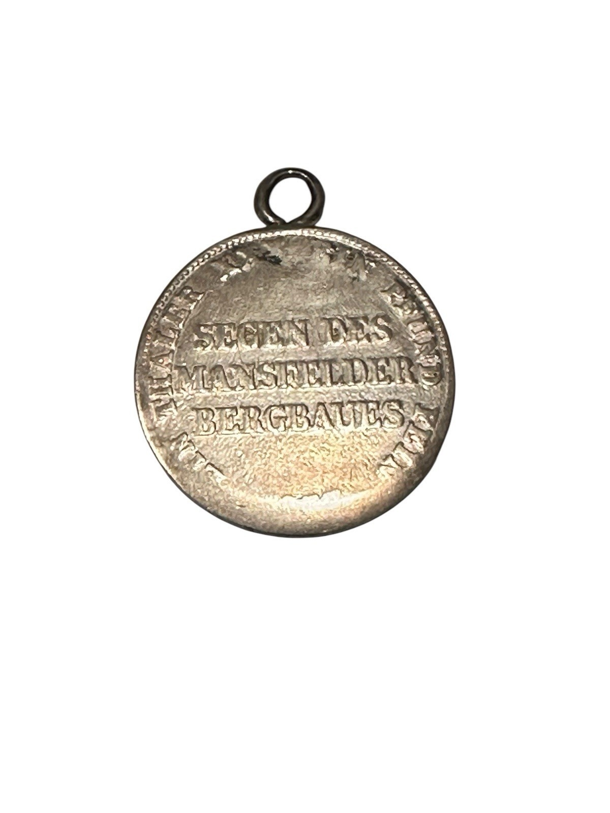 Friedrich Wilhelm Preussen Segen des Mansfelder Bergbaues gehänkelt Silber Ag P4