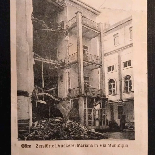 Görz Zerstörte Druckerei Mariana Italien 170053 gr I