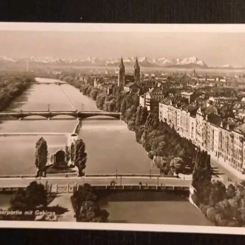 München Isar Mit Gebirge 165678 gr I