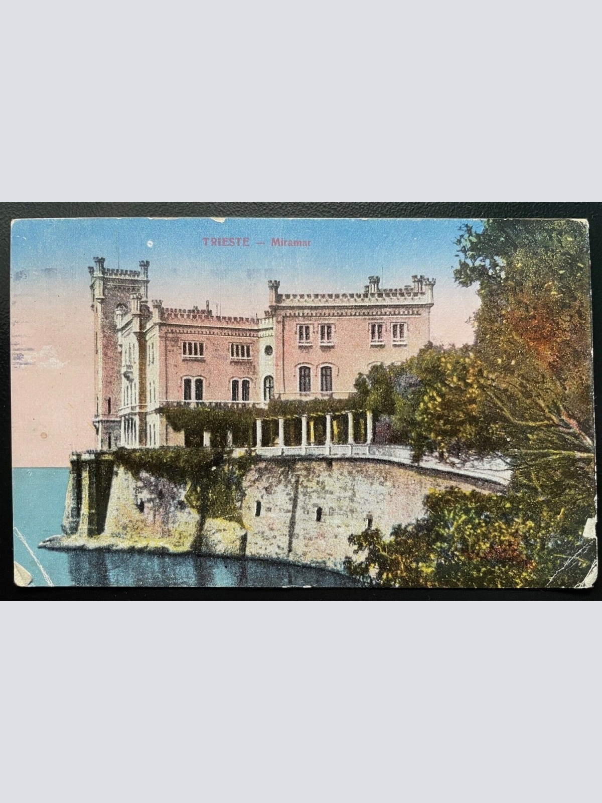 Trieste Triest Miramar Schloss Klippe Bucht Hafen Gebäude Italien 400621 TH A