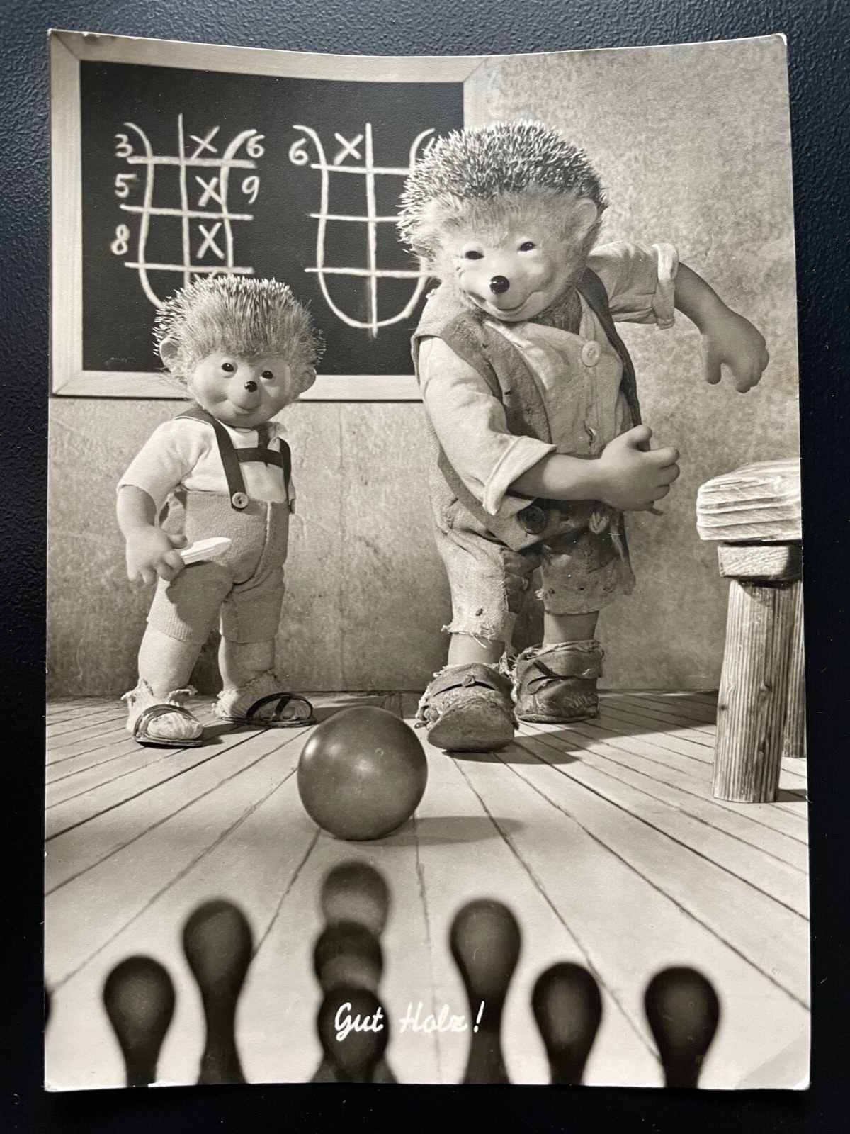 Mecki Igel Gut Holz Kegeln Bowling Kind Vater Kugel Puppe Hörzu Diehl 400613 TH