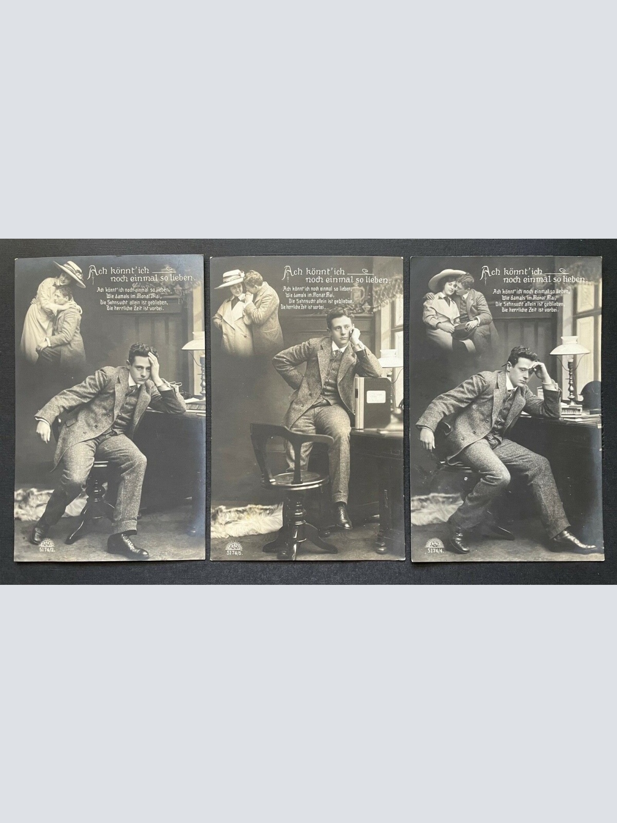 5er Set Könnt ich noch einmal so lieben Mann Frau Paar Sehnsucht Anzug 410788 F