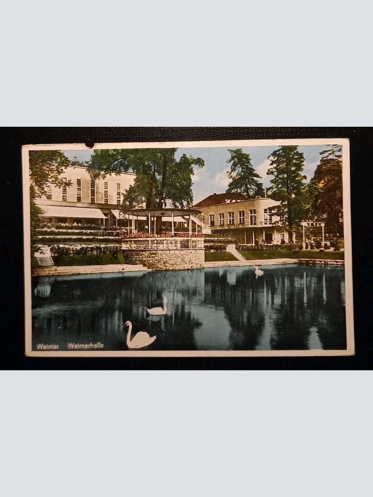 Weimar Weimerhalle Schwäne Am See Gr