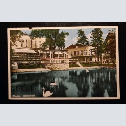 Weimar Weimerhalle Schwäne Am See Gr