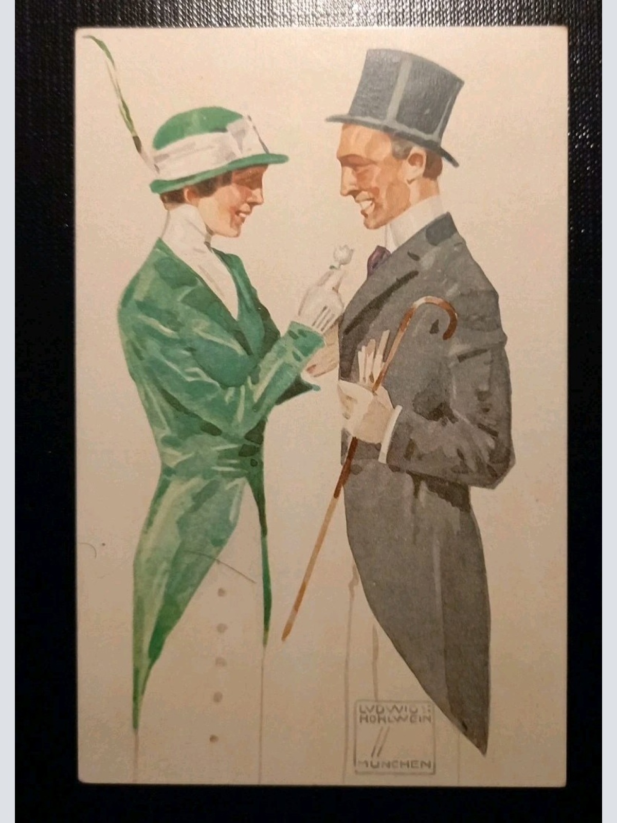 Bayerischer Blumentag Frau Und Mann Im Frack 800055 Gr