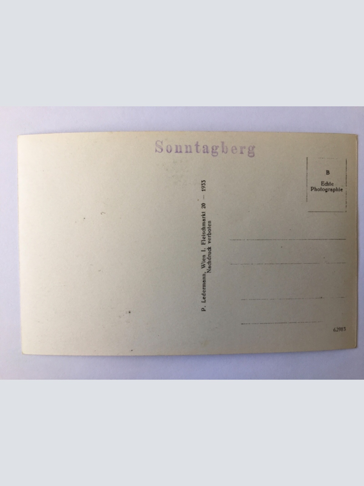 Sonntagsberg gegen Ötscher 606 ShNö