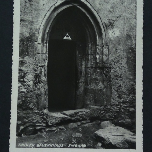 Tiroler Bauernhaus Eingang JW 402978 F