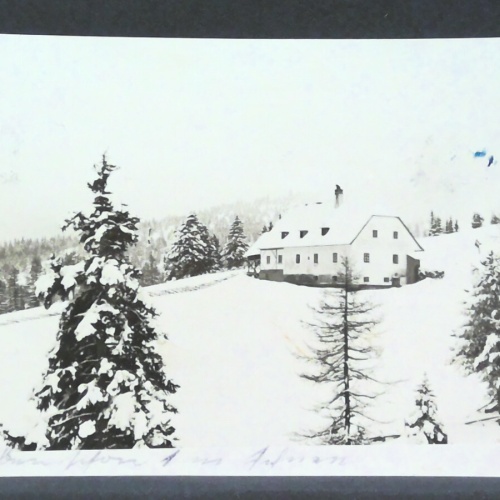 Waldbauernhaus unbekannt im Winter Schnee JW 500187 F