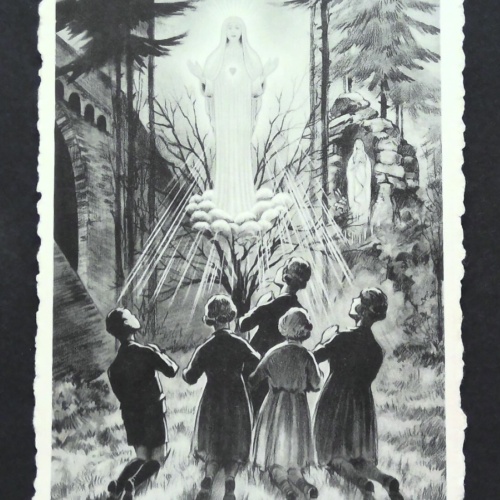 Notre Dame de Beauraing Gemälde Jungfrau Maria Erscheinung Kinder JW 500276 F