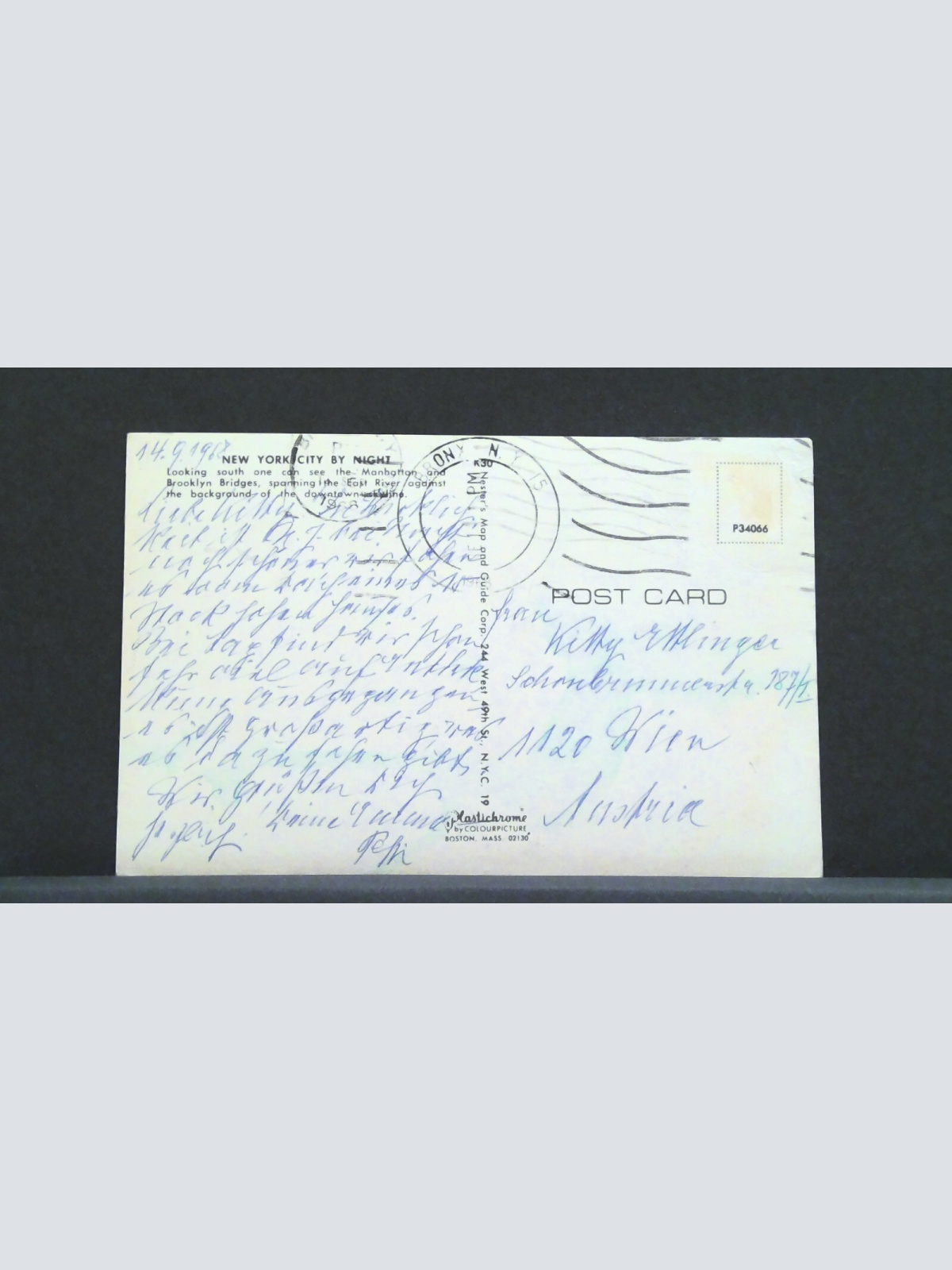 New York City by Night Manhattan Brooklyn Bridges East River JW 401212 F