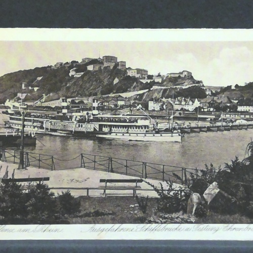 Coblenz am Rhein Ausgefahrene Schiffsbrück Festung Ehrenbreitstein JW 401209 F