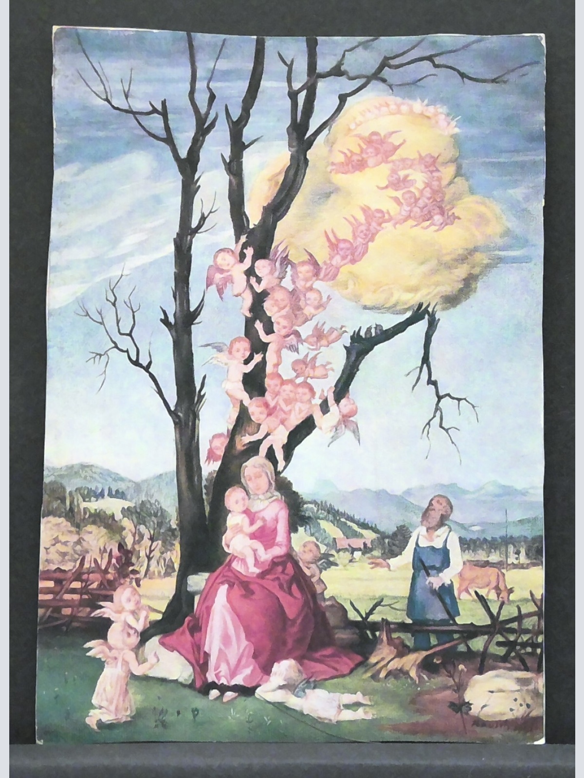 A Rausch Nun freu dich aller Frauen Preis Gemälde Engel JW 410189 F