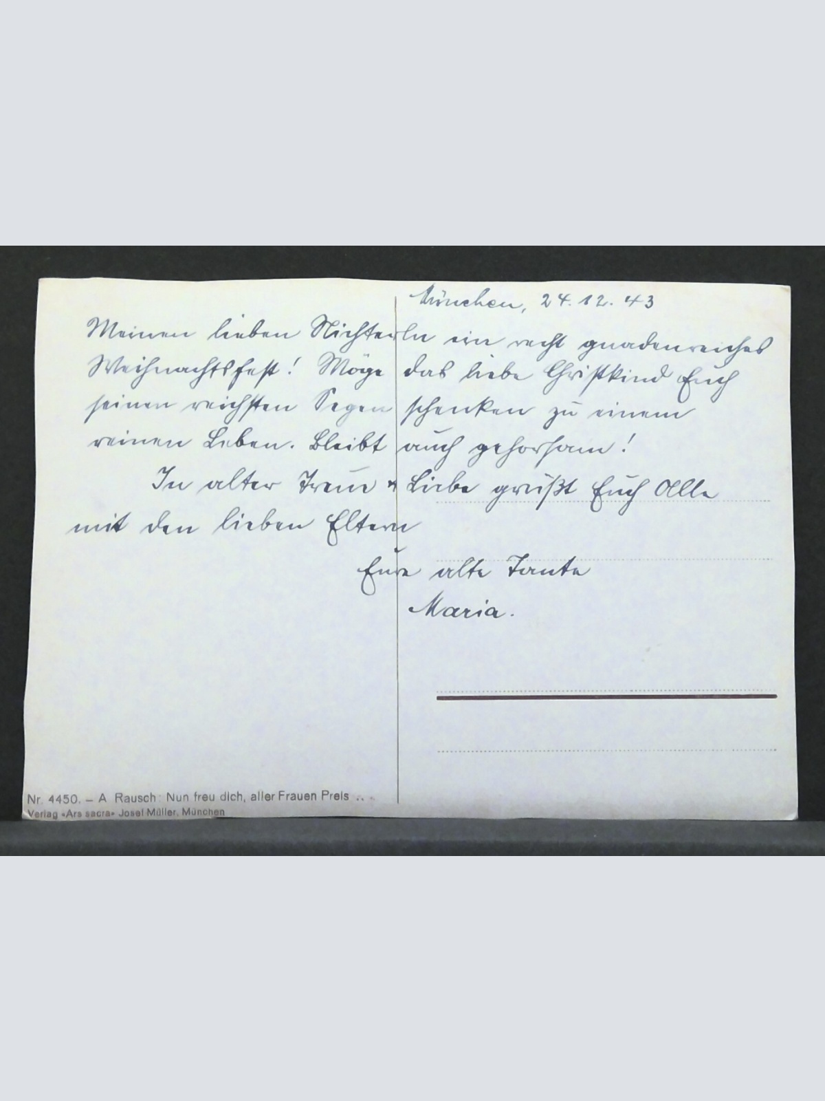 A Rausch Nun freu dich aller Frauen Preis Gemälde Engel JW 410189 F