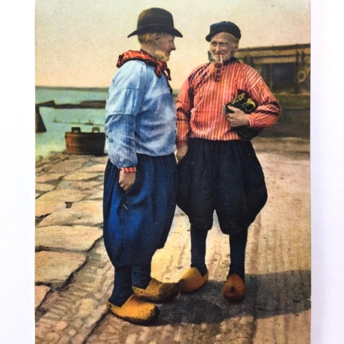 Hafenarbeiter - Holländische Tracht & Holzschuhe - Künstlerkarte 40263 TH