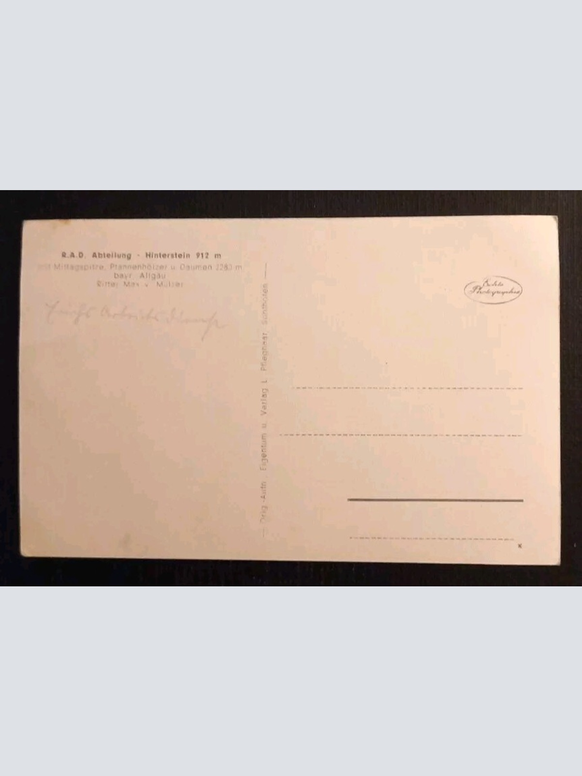RAD Abteilung Hinterstein Allgäu 600618A Gr