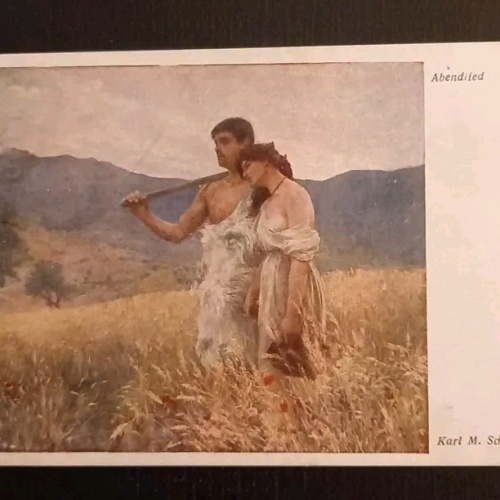 Künstlerkarte Karl M.Schuster Abendlied 600628A Gr