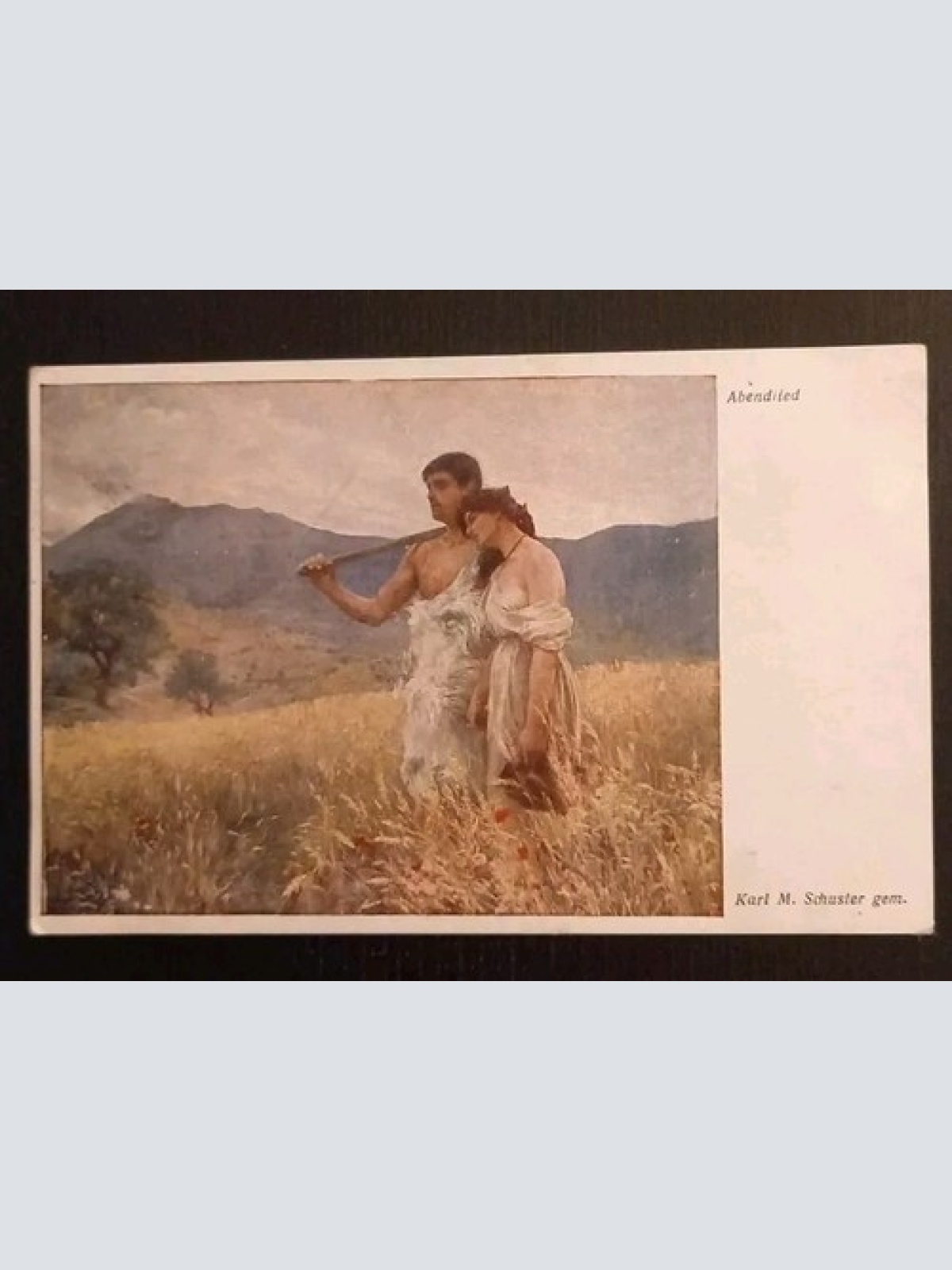 Künstlerkarte Karl M.Schuster Abendlied 600628A Gr