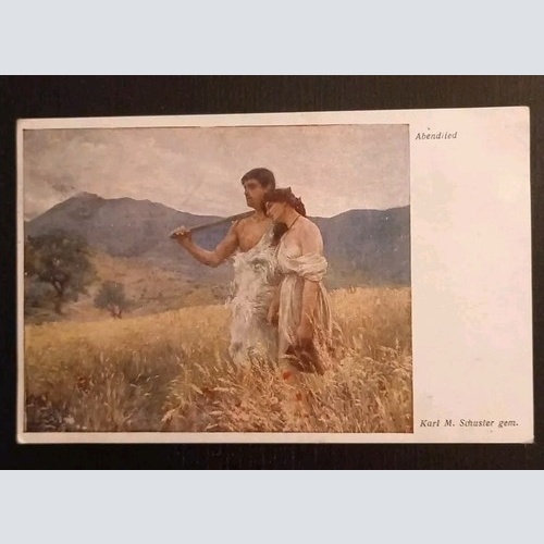 Künstlerkarte Karl M.Schuster Abendlied 600628A Gr