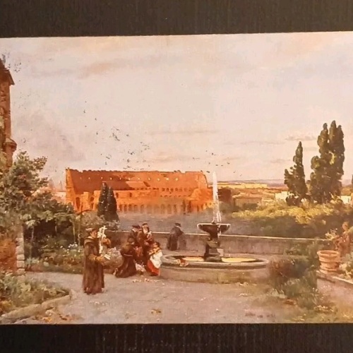 Künstlerkarte Rom Kloster Bonaventura Koloseum 600598A Gr