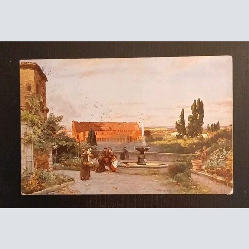 Künstlerkarte Rom Kloster Bonaventura Koloseum 600598A Gr