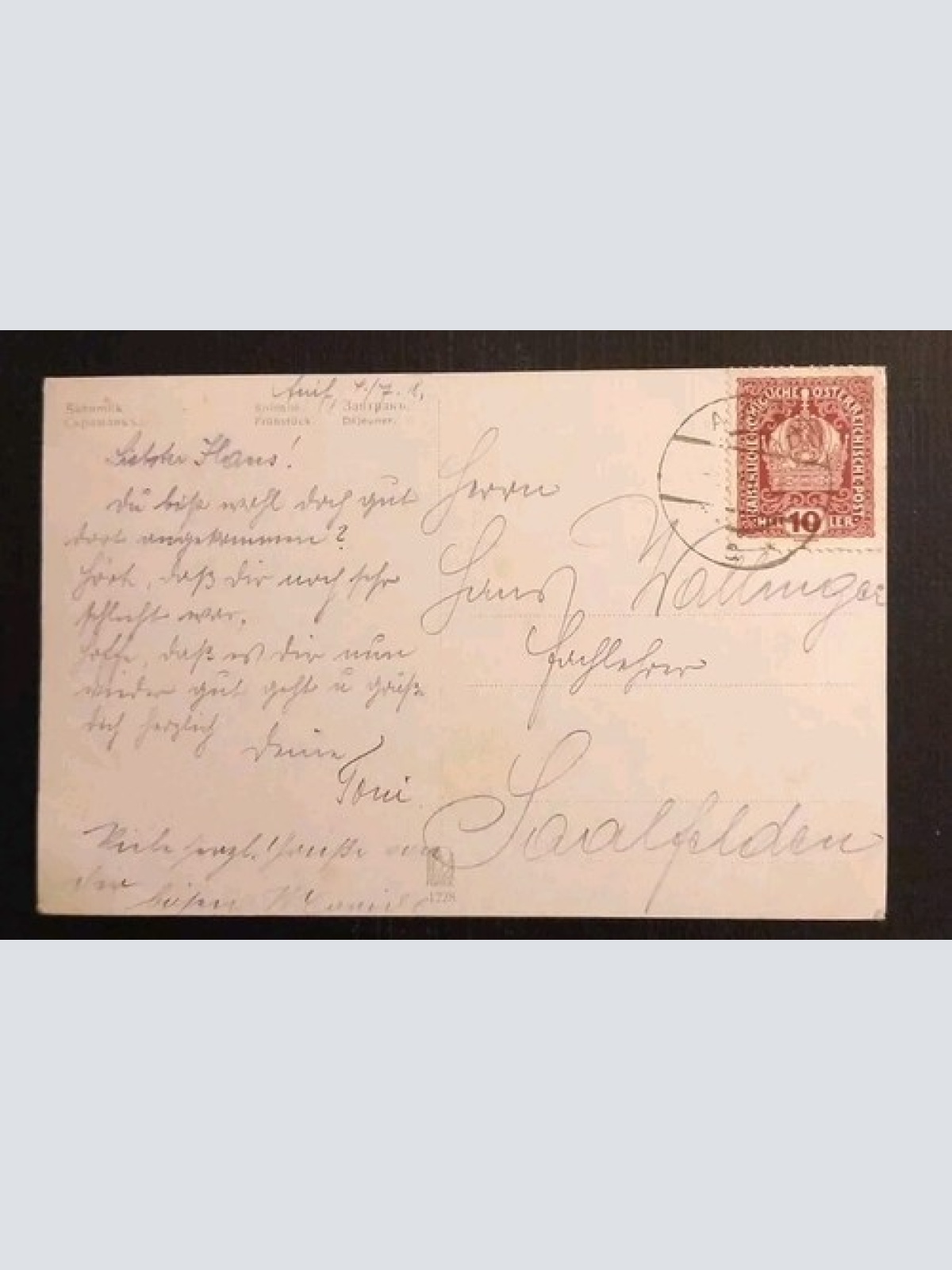 Künstlerkarte Frühstück 600613A Gr