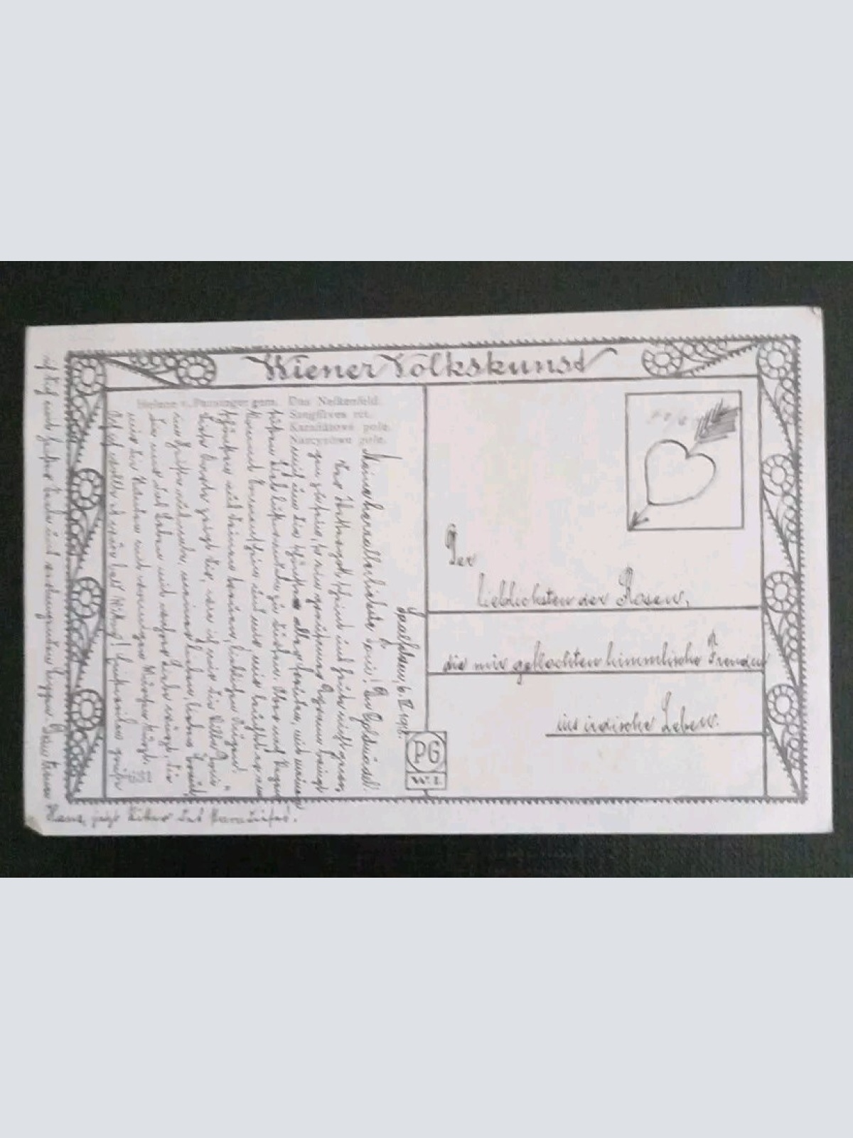 Künstlerkarte Das Nelkenfeld 600601A Gr