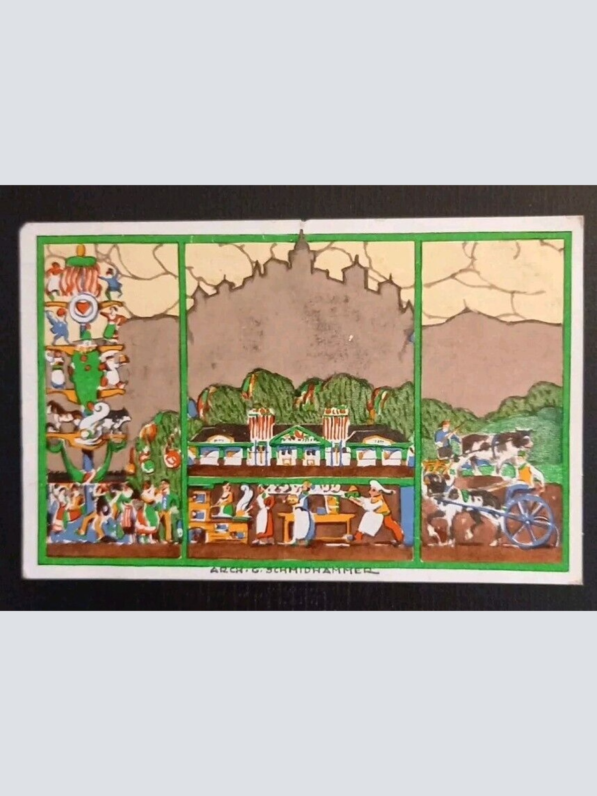 Künstlerkarte Pfingstausstellungen U.Volksfest 1914 In Salzburg 600563A Gr