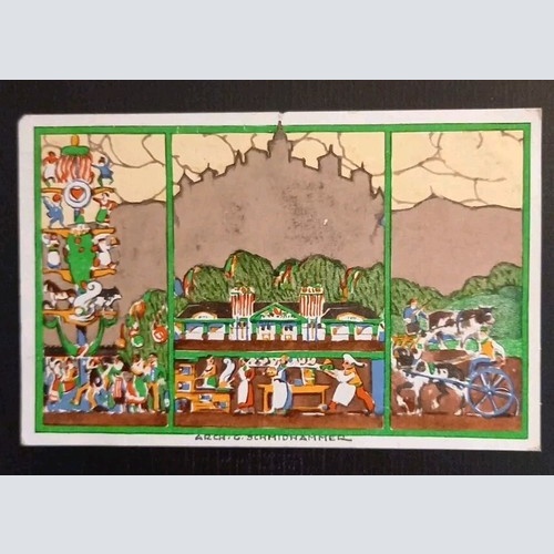 Künstlerkarte Pfingstausstellungen U.Volksfest 1914 In Salzburg 600563A Gr