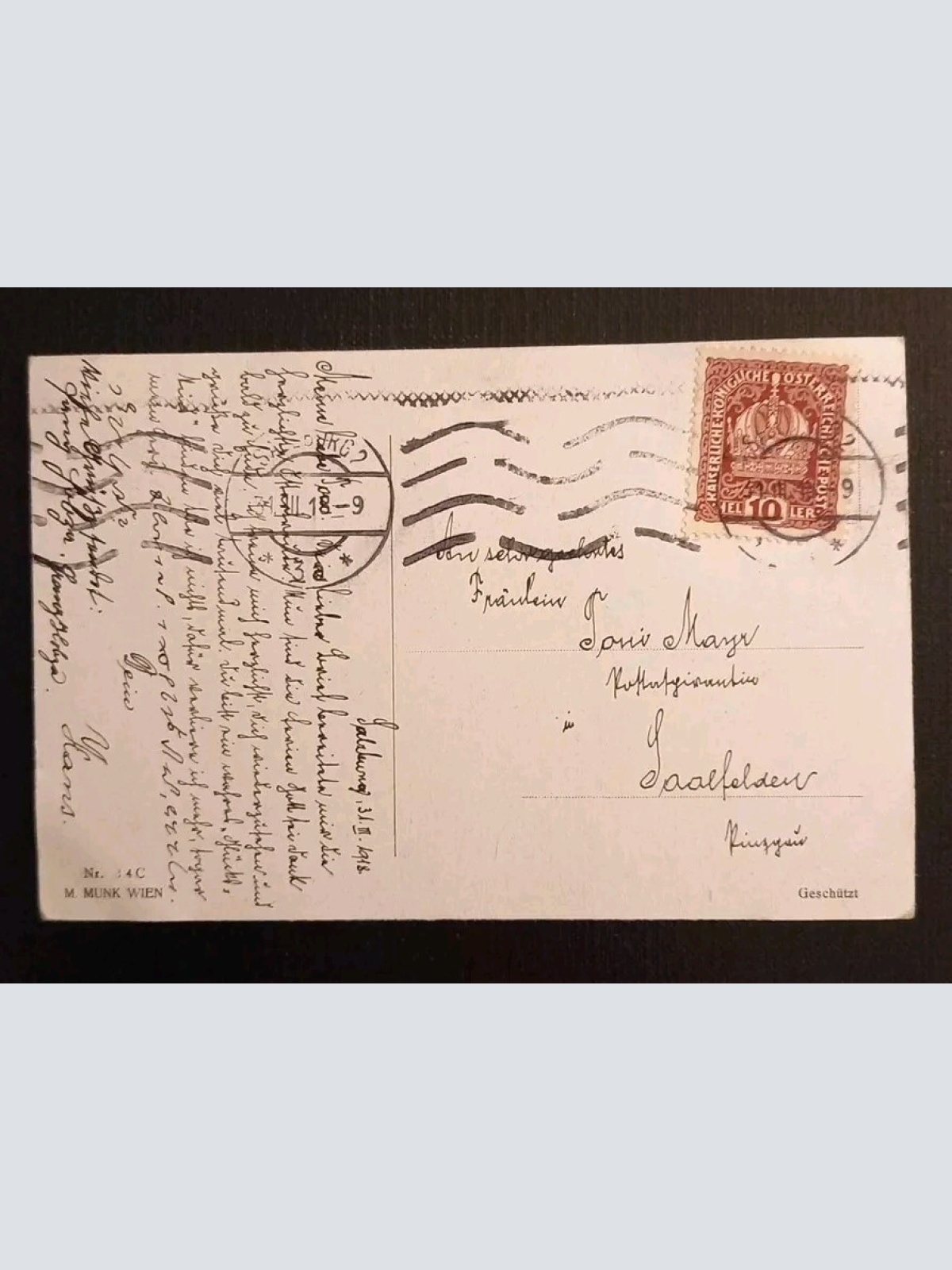 Künstlerkarte Es Stand Ein Röslein Auf Der Heide 600576A Gr