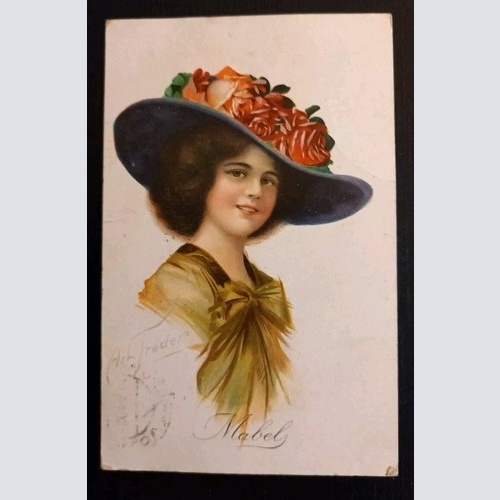 Künstlerkarte Mabel Hut 600632A Gr