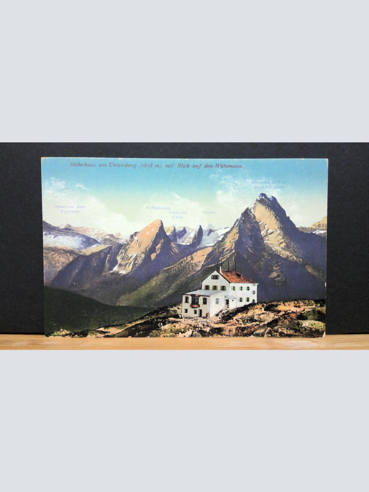 Stöhrhaus am Untersberg Blick auf Watzmann Berg JW 50290 C