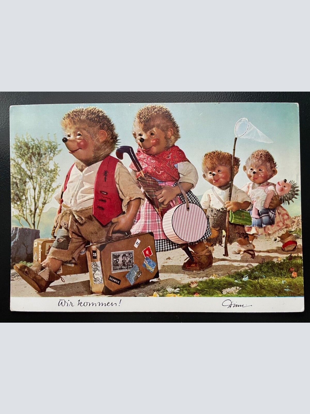 Mecki Igel Wir kommen Familie Urlaub Koffer Ausflug Puppe Hörzu Diehl 400606 TH