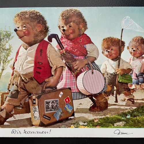 Mecki Igel Wir kommen Familie Urlaub Koffer Ausflug Puppe Hörzu Diehl 400606 TH