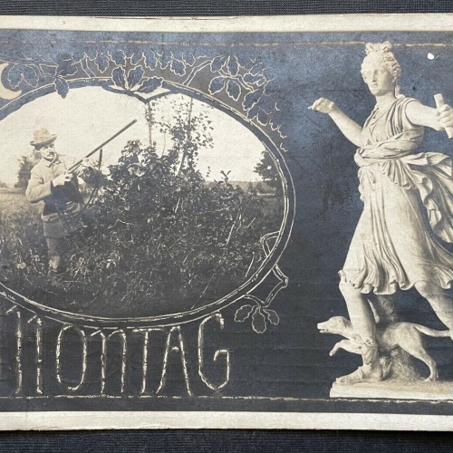 Montag Jäger Jagd Gewehr Hut Wald Statue Artemis Göttin Hund 400263 TH A