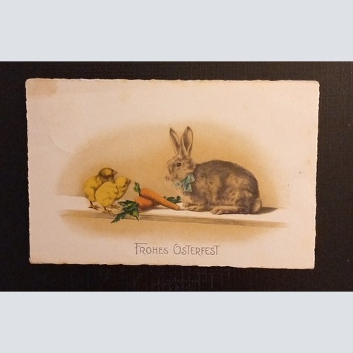 Frohes Osterfest Hase Kücken Karotten 5801 H