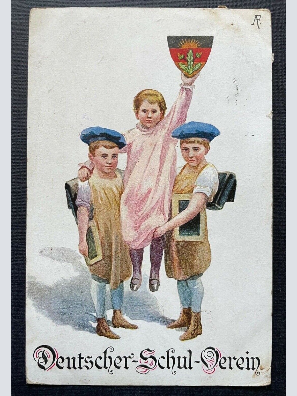 Deutscher Schulverein Wappen Schüler Kinder Uniform Schultasche Kleid 400323 TH