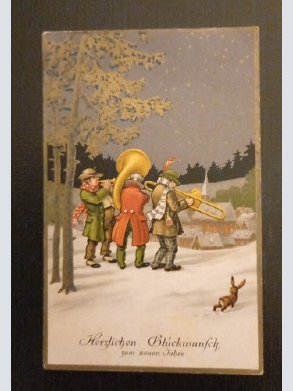 Glückwunsch Zum Neuen Jahr 3 Musizierende Hase 165495 H