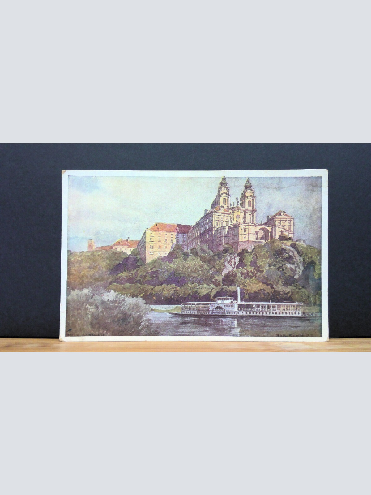 Melk Schiff Donau-Dampfschiffahrts-Gesellschaft Wien Gemälde JW 650294 C