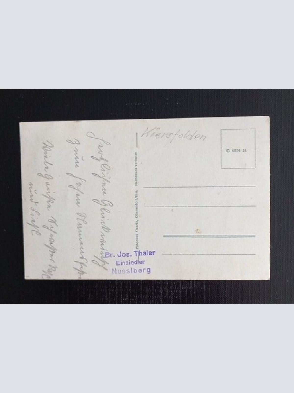 Einsiedler Jos.Thaler Nusslberg Wiersfelden 165563 H