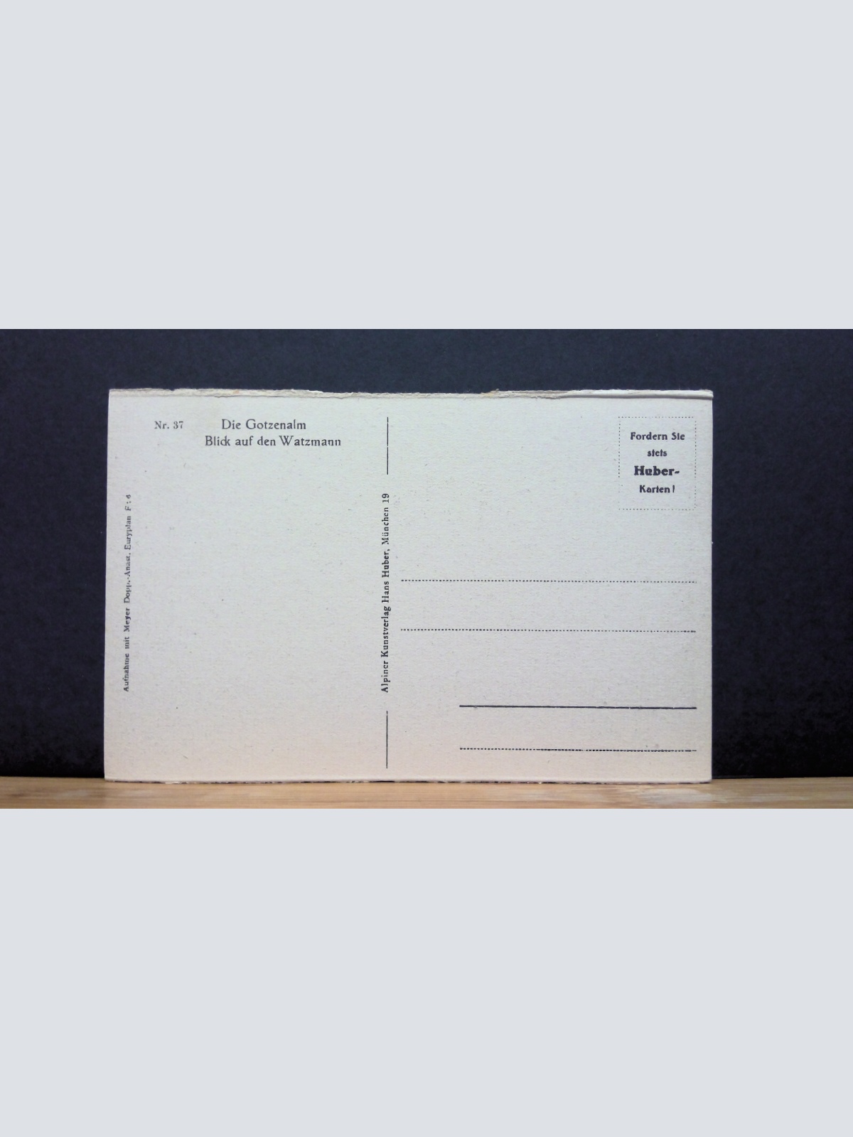 Gotzenalm Blick auf den Watzmann JW 8032 C