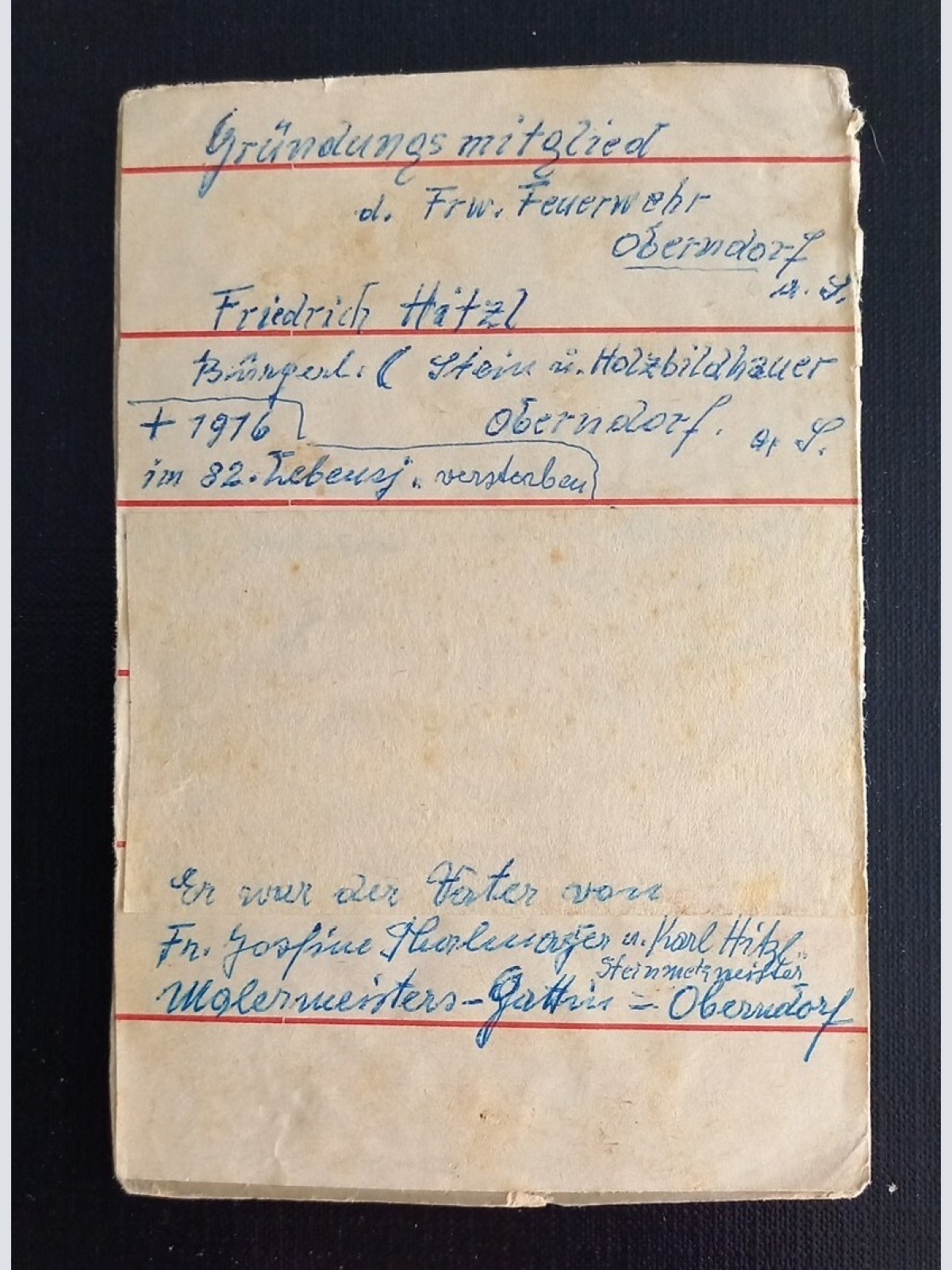 Oberndorf Salzburg Foto Feuerwehr 15,5x10,2 3523 Ga